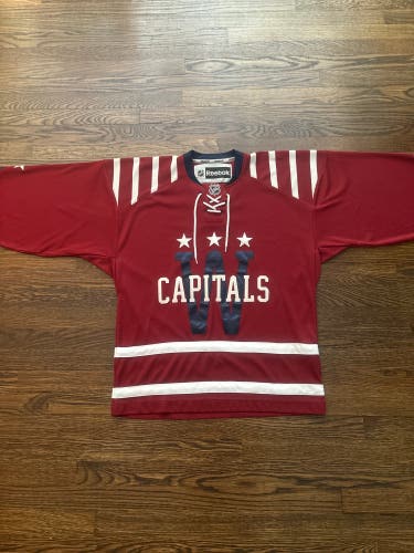 Washington Capitols Blank Authentic Stitched Hockey Jersey