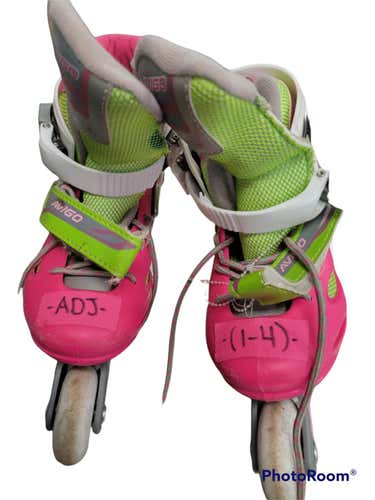 Used Avigo Girls Skates Adj 1-4 Adjustable Inline Skates Rec & Fitness Skates