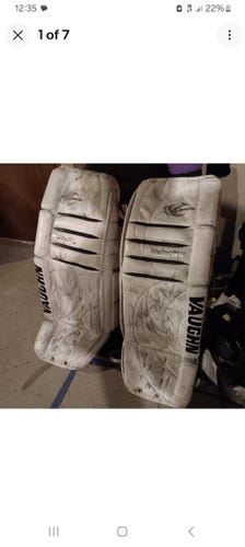 Used 35" Vaughn Velocity V2 Goalie Leg Pads