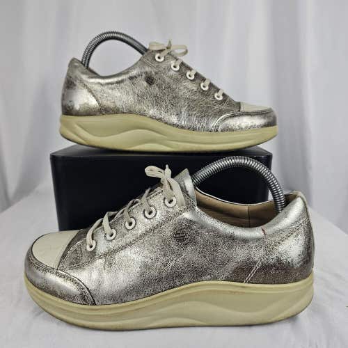Finn Comfort Silver Ikebukuro Premium Womens Sneakers Shoes US 7 / UK 4.5