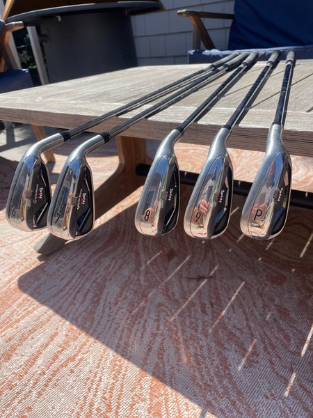 Used Men's TaylorMade M4 Right Handed Iron Set Stiff Flex Steel Shaft