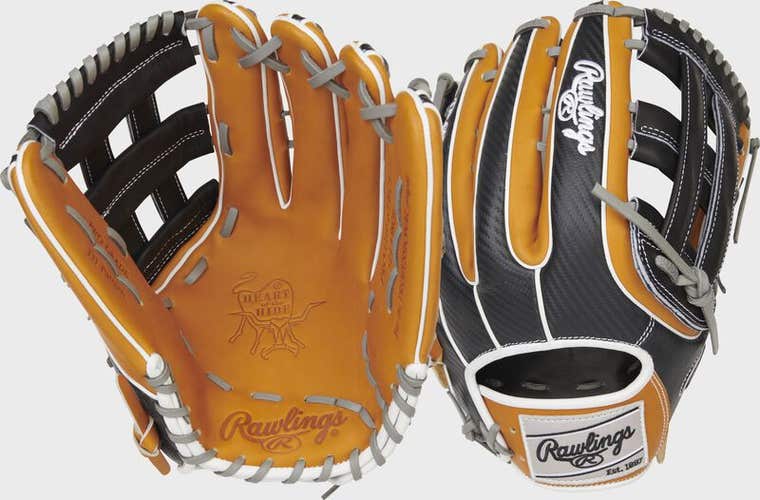 Rawlings Heart of the Hide Hyper Shell Outfield Glove (New) 12.75" - Tan/Black