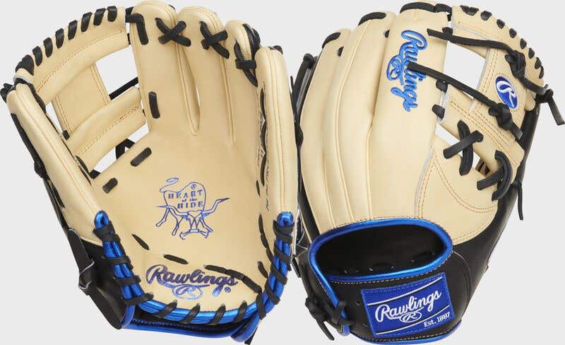 Rawlings Heart of the Hide Infield Glove (New) 11.5" - Camel/Black/Blue