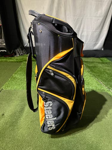 Wilson NFL Pittsburgh Steelers 14 Way Divider System Cart Golf Bag Black/Yellow