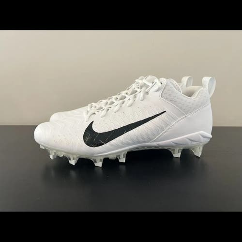 Men’s Size 14 Nike Alpha Menace Pro 2 Low White/Black Football Cleats CV6477-100