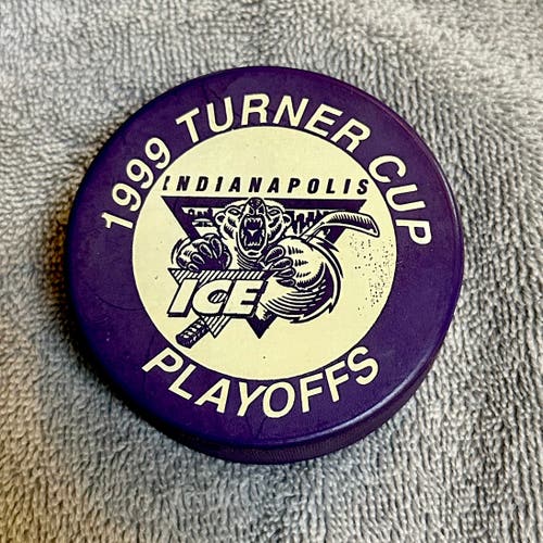 Indianapolis Ice Vintage 1999 Turner Cup Playoffs IHL Hockey Puck