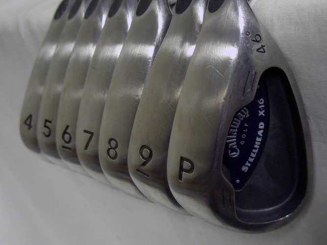Callaway Steelhead X-16 Irons Set 4-PW (Graphite Regular, 1* UP) X16 Golf Clubs