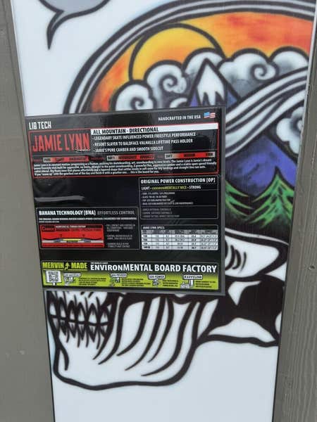 Lib Tech Jamie Lynn 156 Snowboard 2024 Snowboards New