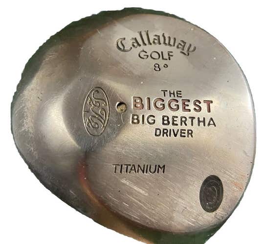 Callaway The Biggest Big Bertha Driver 8* Stiff Graphite 44.5" New Grip Men's RH