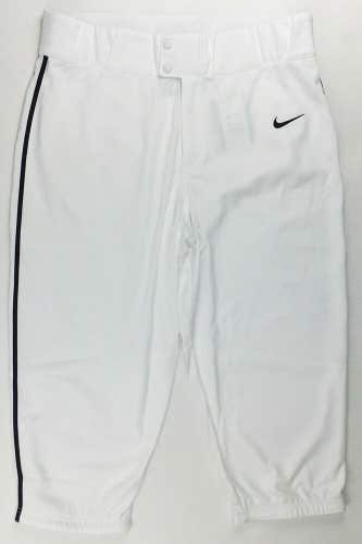 Nike Vapor Select High Piped Baseball Game 3/4 Pant Men's L White Black BQ9021