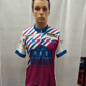 Vintage Colonial Virginia Bike Trek Cycling Jersey L