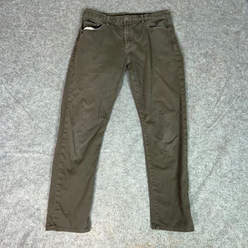 Flint and Tinder Mens Pants 34x30 Brown Straight Hiking Workwear Casual Work USA