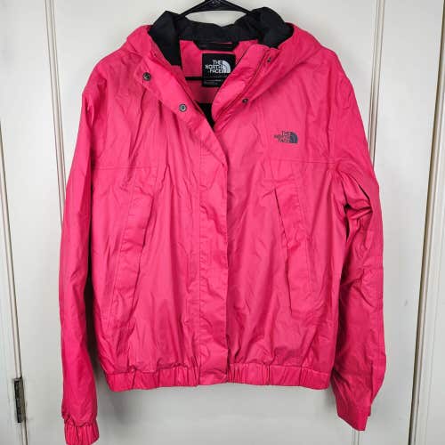 NORTH FACE Dryvent Rain Jacket Womens Size: L Pink Windbreaker Pockets Full Zip