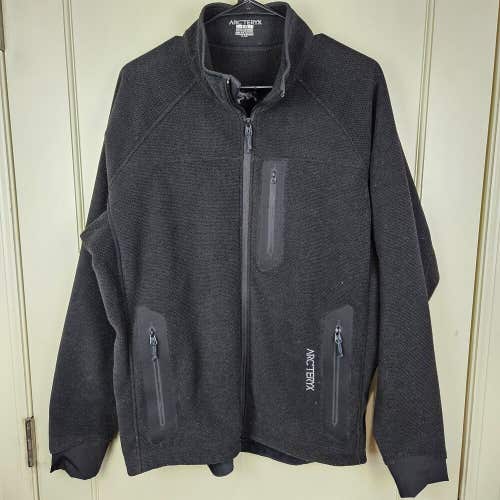 Arc'teryx Strato Fleece Jacket Men's Size: L Black Full Zip Polartec Zip Pockets