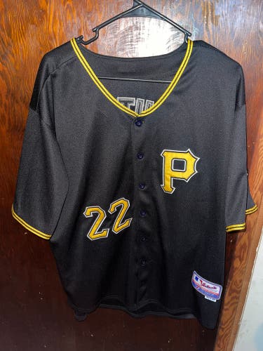 Majestic MLB Cool Base Pittsburgh Pirates Andrew McCutchen Jersey Mens Size 48 Used
