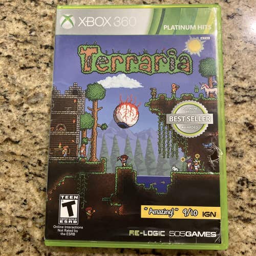 Terraria (Microsoft Xbox 360, 2014) w/Manual - TESTED