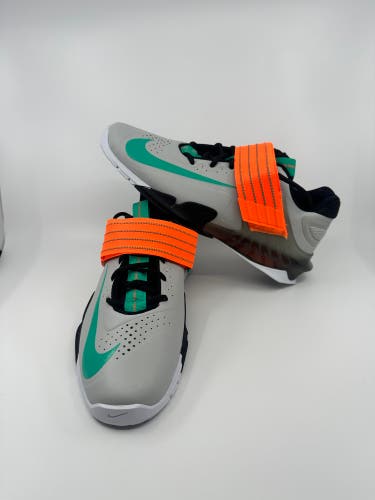 Nike Savaleos Weightlifting Shoes Grey Fog Emerald CV5708-083 Men's Size 10.5
