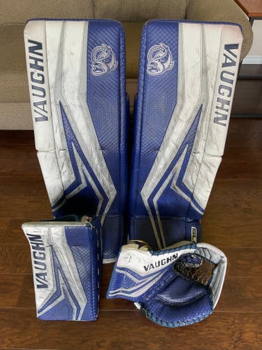 OHL Pro Stock Vaughn SLR 3 Goalie Pads, Glove, & Blocker set - 35+1