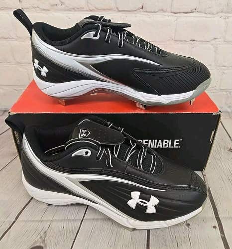 Under Armour 1210479-011 Glyde III ST Women's Softball Cleats Black White US 5.5