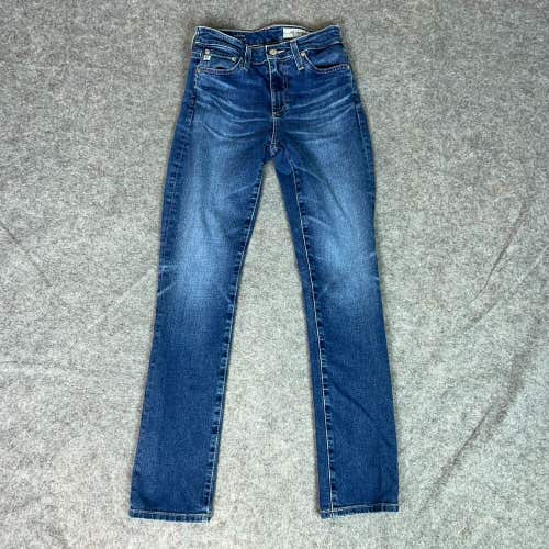 Adriano Goldschmied Womens Jeans 24 Blue Pant Denim High Rise Straight Mari