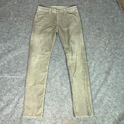 Adriano Goldschmied Womens Pants 33 Brown Gray Corduroy Slim Skinny Dylan Casual