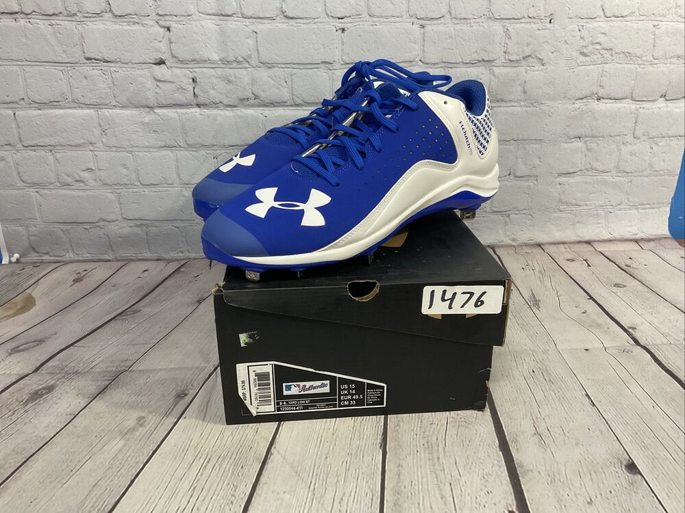 Mens Size 15 Blue & White Under Armour Yard Low MT TPU Baseball Cleats Athletic Under Armour | Shoes | Mens Ua Yard Low Mt Baseball Cleats  main image 3