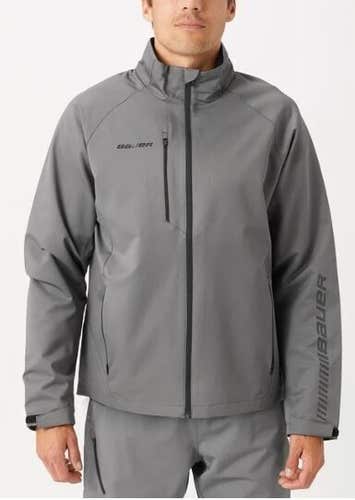 BAUER SUPREME LIGHTWEIGHT TEAM JACKET - ADULT X-SMALL - GREY - NEW WITH TAGS