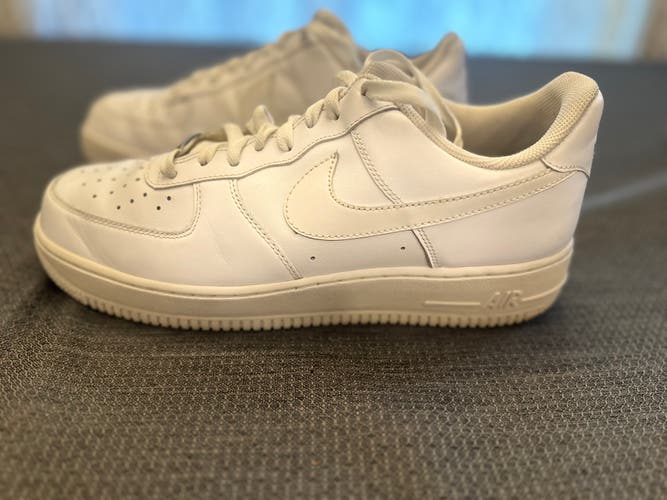 Triple white Air Force 1’s lows. men’s size 11 shoes