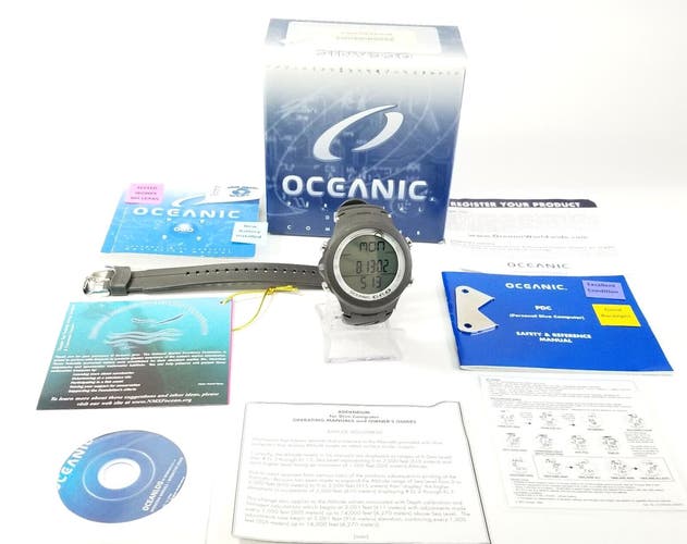 Oceanic Geo Wrist Watch Scuba Diving Computer Air & Nitrox Gray            #4448