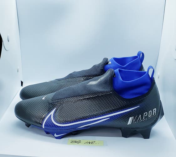 Nike Vapor Edge Pro 360 Football Cleat Black Royal Blue CV6345-002 Mens sz 14.5
