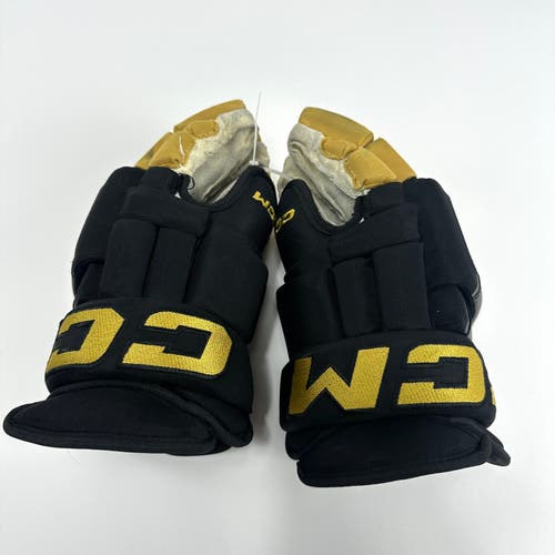 Used Black and Gold CCM HG97 Gloves | Vegas Knights | 14" | TBL252