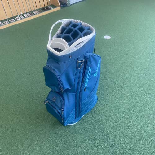 TaylorMade 2023 Ladies Kalea Golf Cart Bag Blue  14-Way Divider Top
