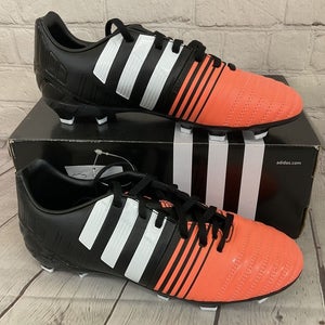 Adidas B40576 Nitrocharge 3.0 FG J Men's Soccer Cleats Black White Orange US 5