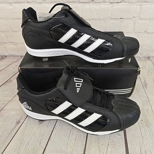 Adidas 53750 Diamond King Mens Baseball Cleats Black White Metallic Silver US 12