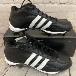 Adidas Excelsior 5 Mid Men's Baseball Cleats Black White Metallic Silver US 9