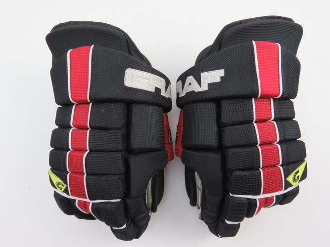 Graf Era 5 Pro Black Red Ice Hockey Player Gloves Size Senior 15"