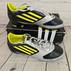 Adidas V21356 F30 TRX FG J Youth Soccer Cleats Black Yellow Metallic Silver US 6