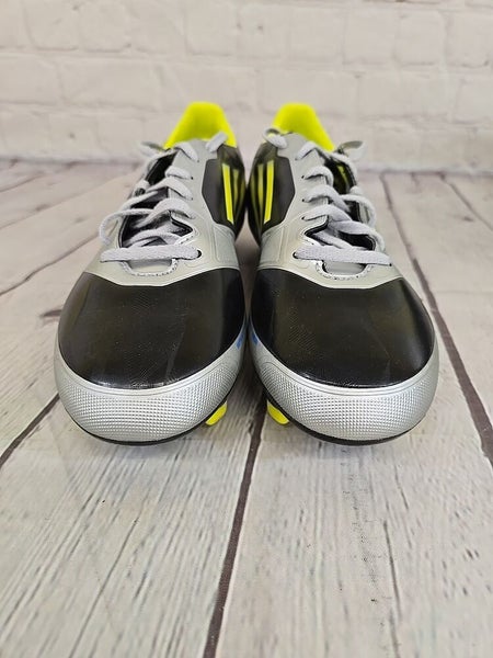 Adidas V21356 F30 TRX FG J Youth Soccer Cleats Black Yellow Metallic Silver US 6