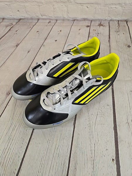 Adidas V21356 F30 TRX FG J Youth Soccer Cleats Black Yellow Metallic Silver US 6