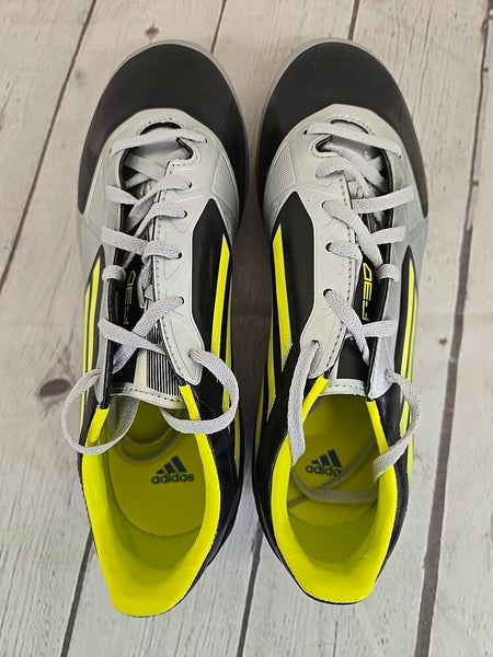 Adidas V21356 F30 TRX FG J Youth Soccer Cleats Black Yellow Metallic Silver US 6