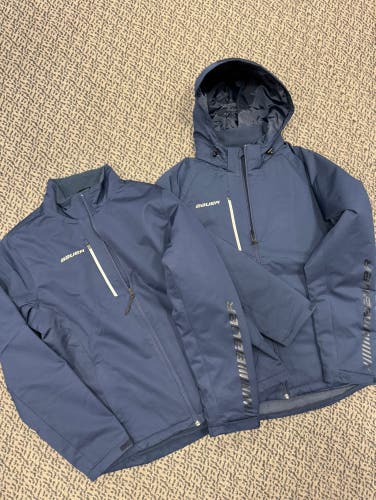 2-Pack Bauer Navy Team Heavyweight/Team Midweight jackets