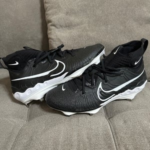 NEW Nike Alpha Huarache NXT Mens Metal Baseball Cleats Black Sz 12
