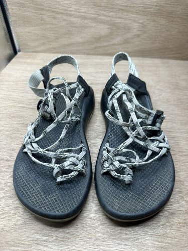 Women’s Chaco Sandals Strappy Casual Shoes Hiking Gray Size 10