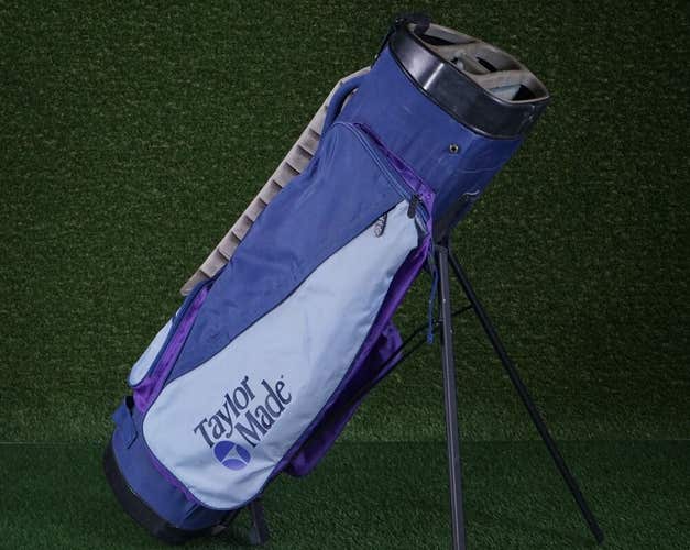 VINTAGE RETRO TAYLORMADE PACESETTER STAND BAG 4 WAY DIVIDERS GOLF CARRY ~ L@@K!!