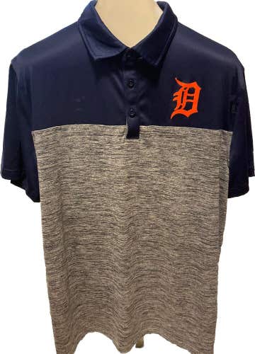 NWT Majestic Detroit Tigers Men's Short Sleeve Shirt Blue Orange Gray Size XL