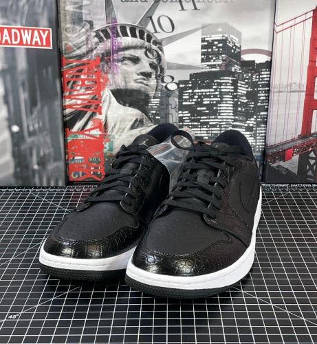 Air Jordan Retro 1 Low Golf 'Black Croc' Shoes [DD9315-003] Men's Sz 13 US NEW