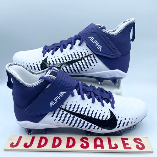 Nike Alpha Menace Pro 2 Football Cleats Purple White BV3945-104 Men’s Size 12.5   New