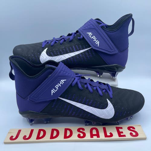 Nike Alpha Menace Pro 2 Football Cleats Black Purple BV3945-500 Men’s Size 12.5  New