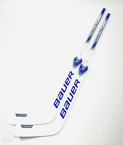 New 2 pack 26" Bauer Vapor Hyperlite 2 Goalie Stick (Pro Stock) - White/Blue - Full Right