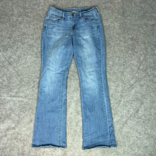 Old Navy Womens Jeans 8 Blue Bootcut Denim Pant Mid Rise Curvy Light Stretch